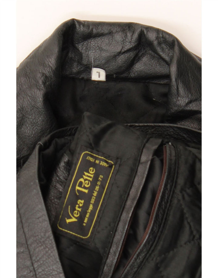 Jachetă de piele vintage pentru bărbați UK 40, mare, neagră