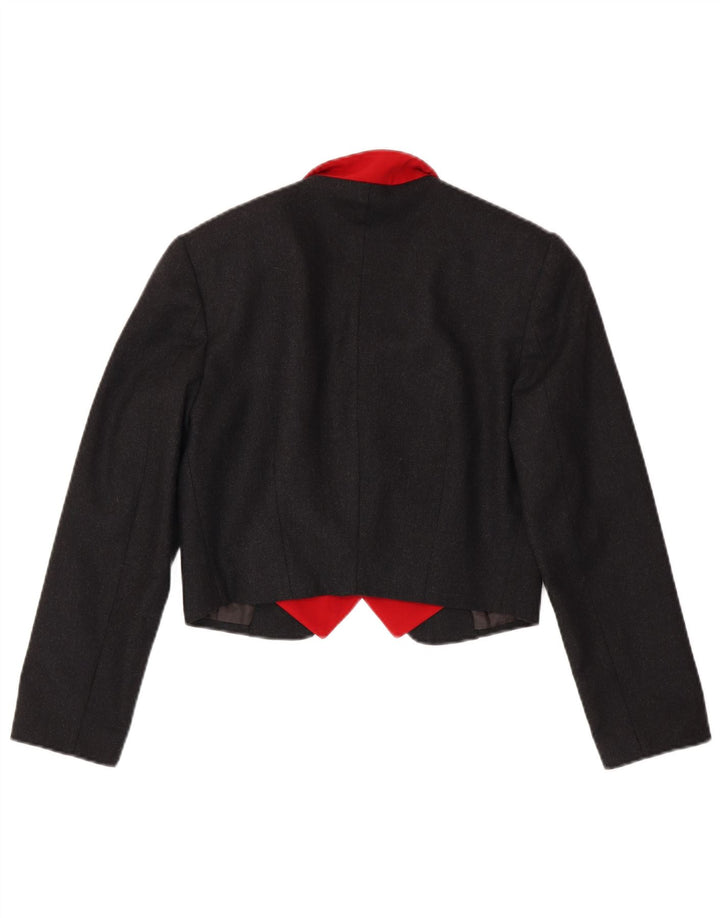 Jachetă Aria pentru femei Crop cu două pieptări, UK 10, Gri mic