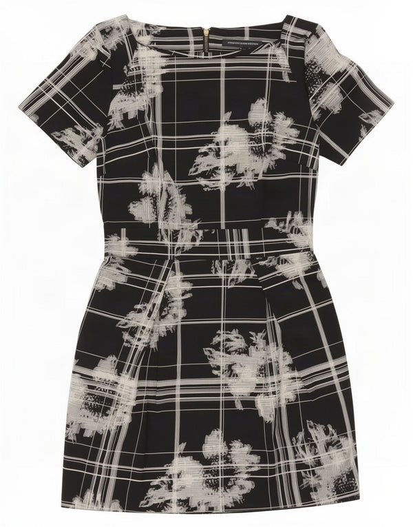French Connection Rochie teacă pentru femei UK 6 XS Black Floral Bumbac