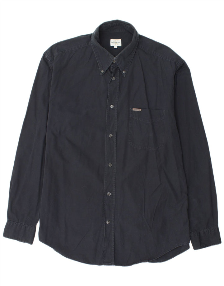 Cămașă pentru bărbați Calvin Klein Jeans, bumbac negru mare