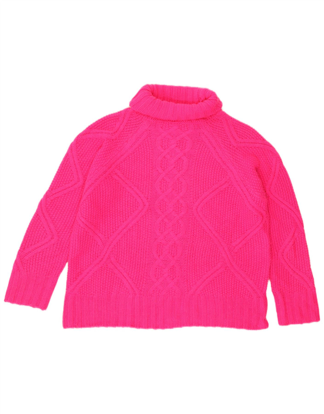 Pulover pentru femei Oasis, supradimensionat, cu gât rulat, UK 10, mic, roz acrilic