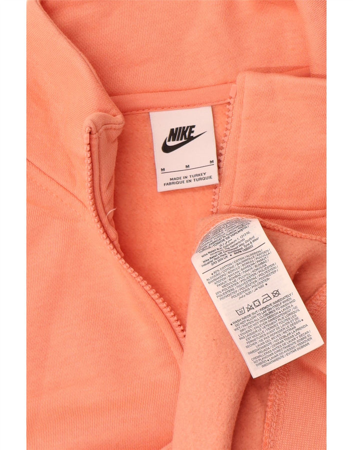 Hanorac pentru bărbați Nike, cu fermoar, cu gât, din bumbac portocaliu mediu