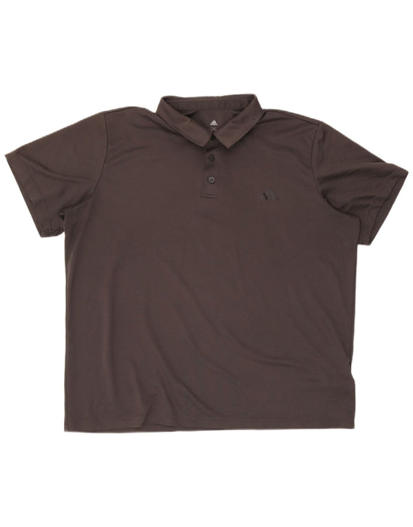Tricou polo Adidas Climalite pentru bărbați 2XL poliester gri