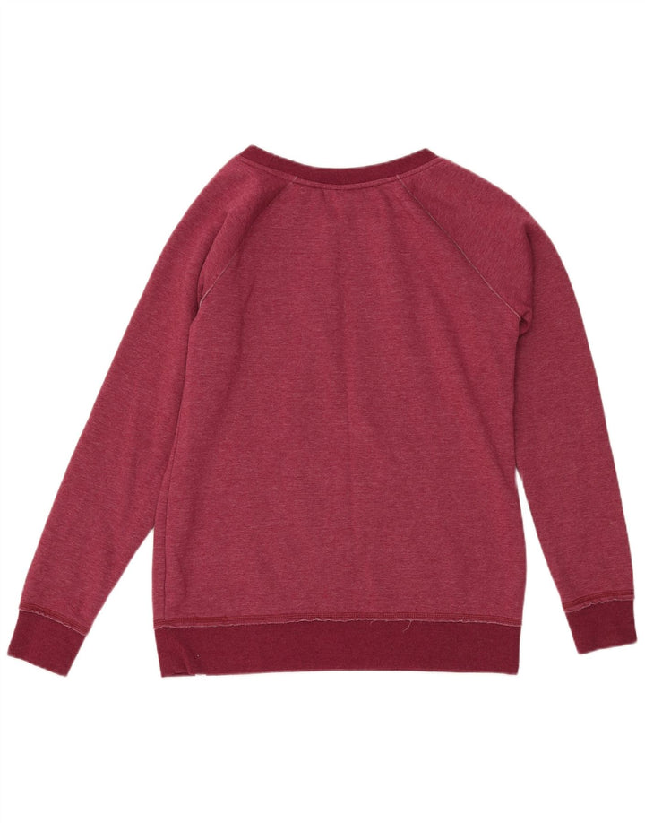 ANIMAL Pulover cu grafic pentru femei UK 12 Poliester Burgundy mediu