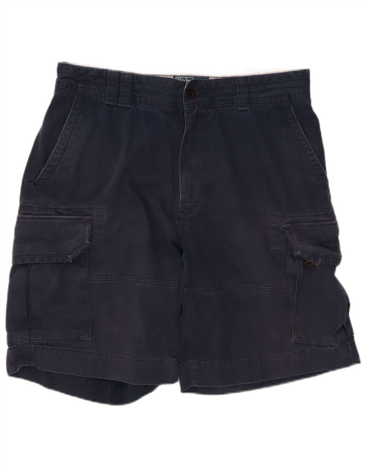 POLO RALPH LAUREN Pantaloni scurți cargo pentru bărbați W34 mari, bumbac bleumarin
