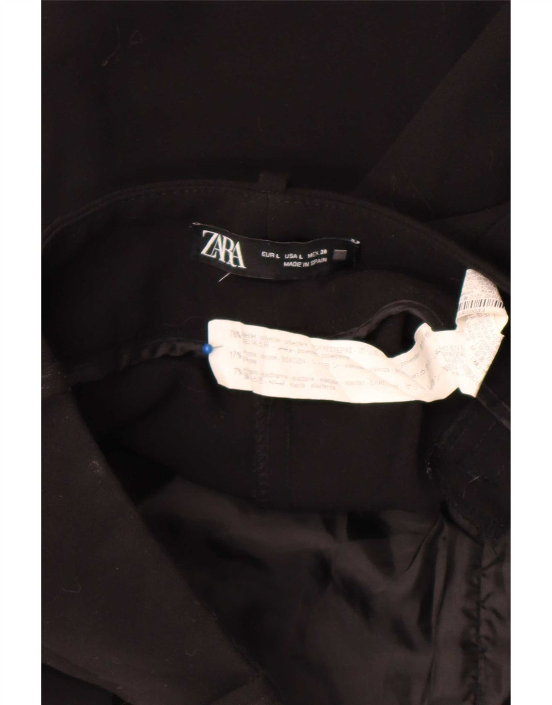 Pantaloni chino conici pentru femei Zara L30 L26 Poliester negru