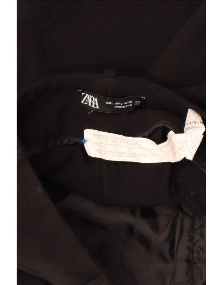 Pantaloni chino conici pentru femei Zara L30 L26 Poliester negru