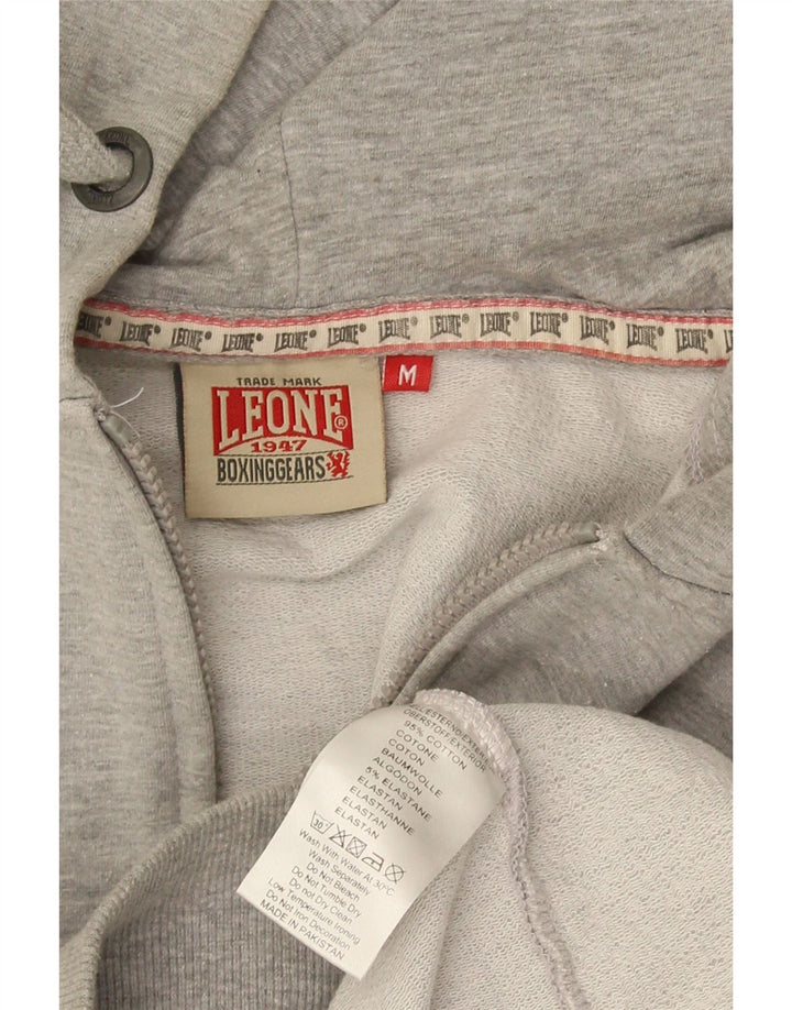 Pulover pentru femei Leone, cu fermoar, UK 12, bumbac gri mediu