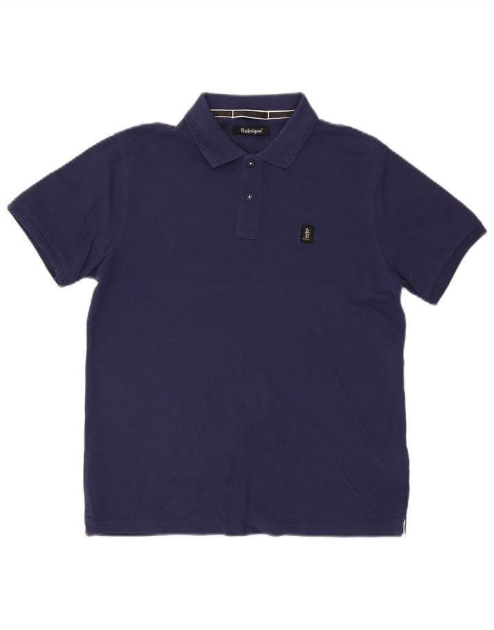 Tricou polo pentru bărbați Refrigue, bumbac, albastru bleumarin