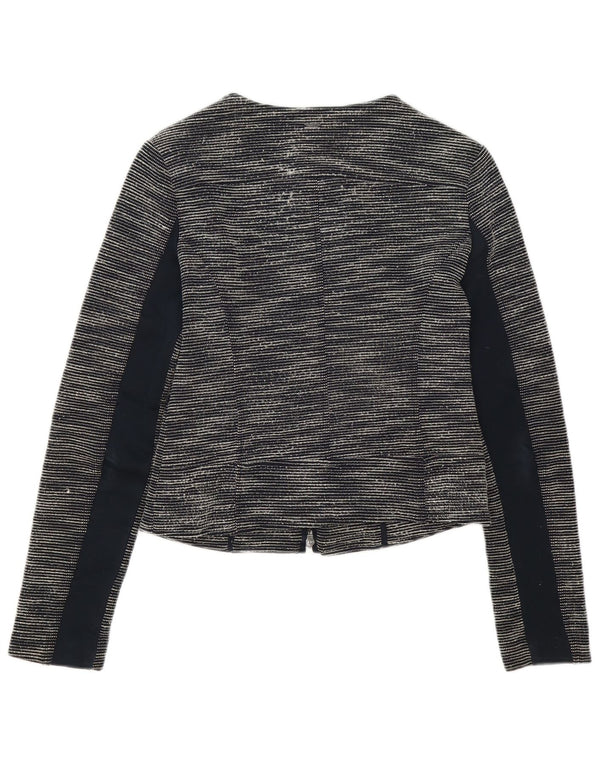 Jachetă pentru femei Armani Jeans cu fermoar complet IT 42 Medium Black Flecked