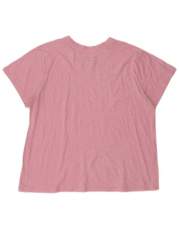 Tricou grafic Champion pentru femei Top UK 20 2XL Pink Bumbac