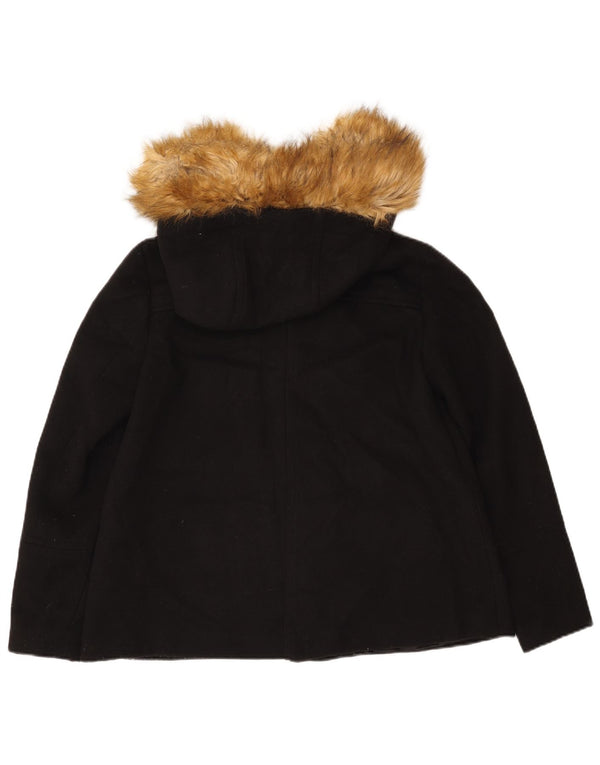 Bomber pentru femei Zara cu glugă UK 14 Poliester mediu negru