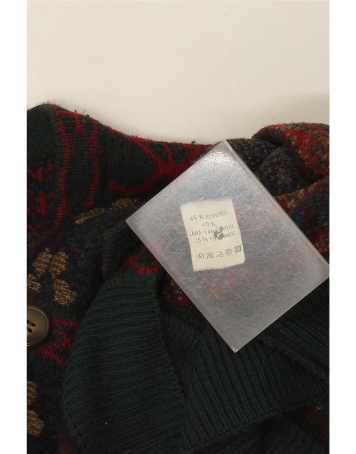 Cardigan Vintage pentru bărbați, mare, multicolor, acrilic Fair Isle