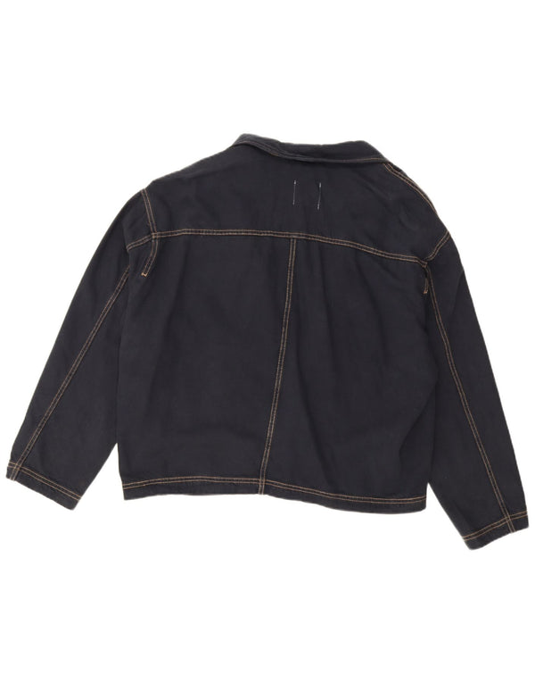 Jachetă pentru femei Zara, supradimensionată, cu 1 nasture, din denim, UK 14, bleumarin mediu