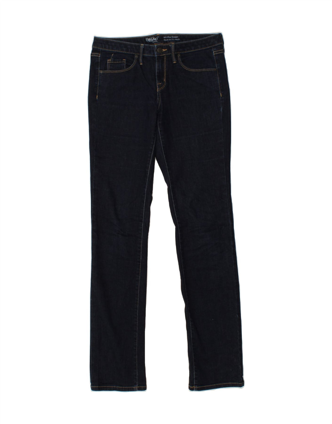 MOSSIMO Womens Mid Rise Straight Jeans W27 L34  Navy Blue Cotton Vintage Mossimo and Second-Hand Mossimo from Messina Hembry 