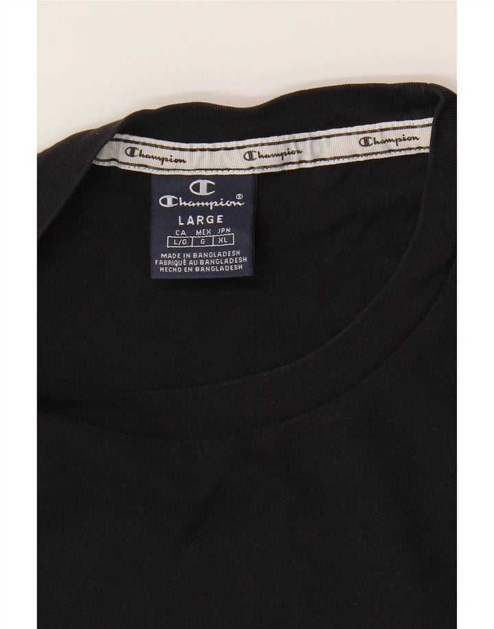 Tricou grafic pentru bărbați CHAMPION Top mare negru
