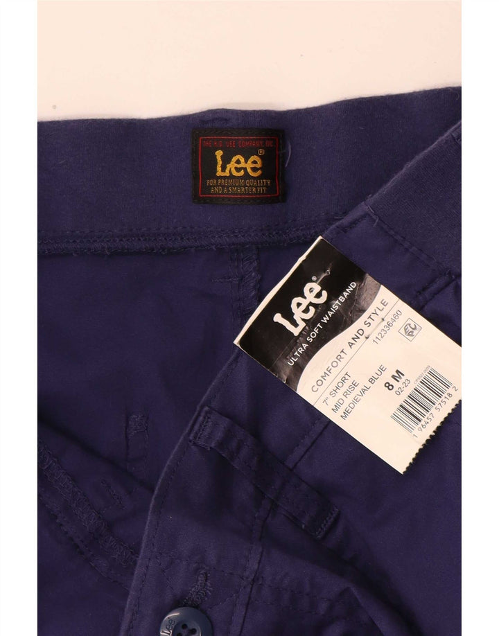 Pantaloni scurți chino cu talie medie Lee pentru femei US 8 Medium W30, bumbac bleumarin