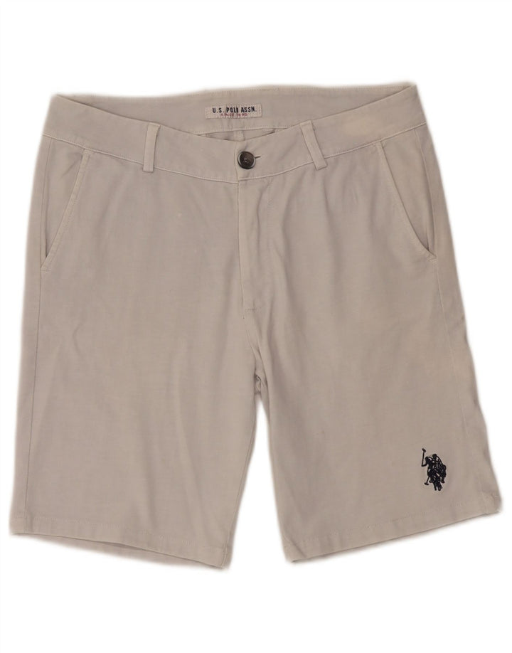 U.S. POLO ASSN. Pantaloni scurți chino pentru bărbați W32 bumbac alb mediu