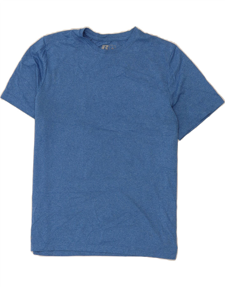 RUSSELL ATHLETIC Mens T-Shirt Top Large Blue Polyester Vintage Russell Athletic and Second-Hand Russell Athletic from Messina Hembry 