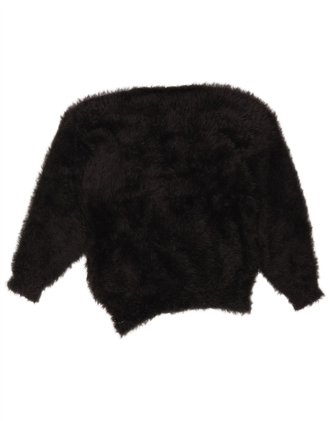 Pulover VINTAGE pentru femei cu decolteu rotund UK 14 Medium Black Colorblock