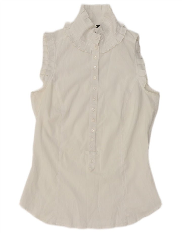 ZARA Womens Sleeveless Pullover Shirt UK 6 XS White