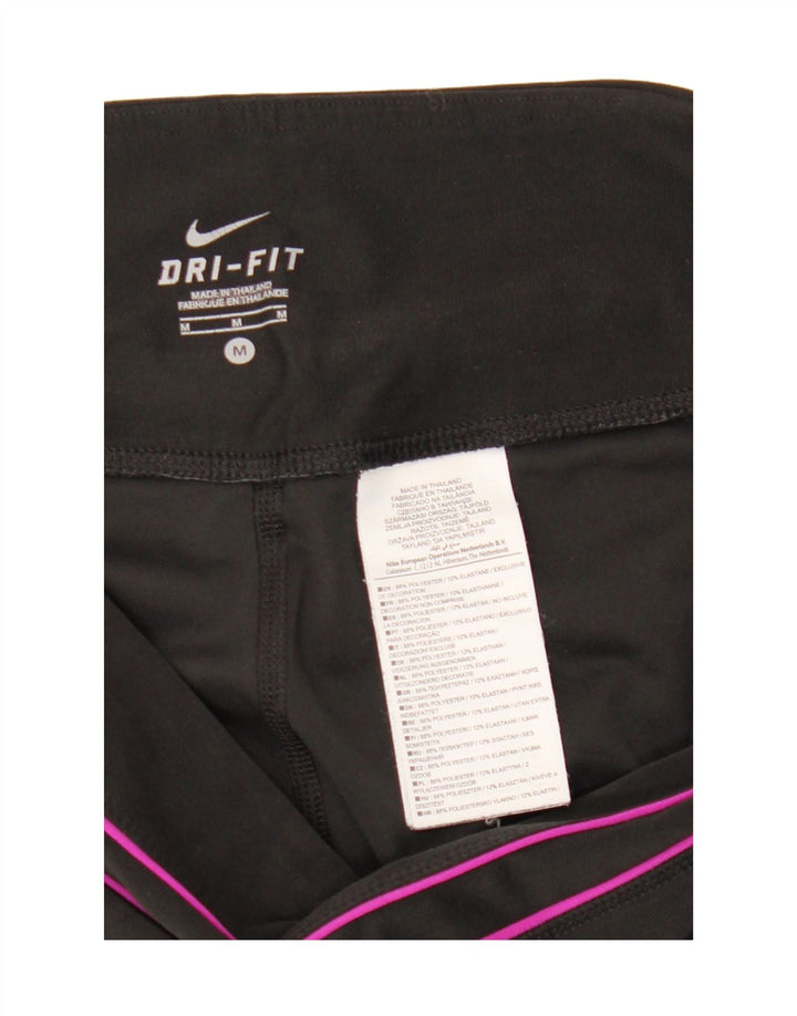 Pantaloni de trening Nike Dri Fit Capri pentru femei UK 14 Poliester mediu negru