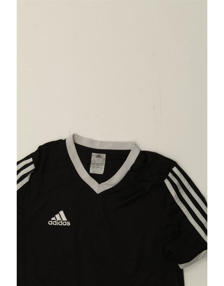 ADIDAS Boys Climalite T-Shirt Top 13-14 Years Black Vintage Adidas and Second-Hand Adidas from Messina Hembry 
