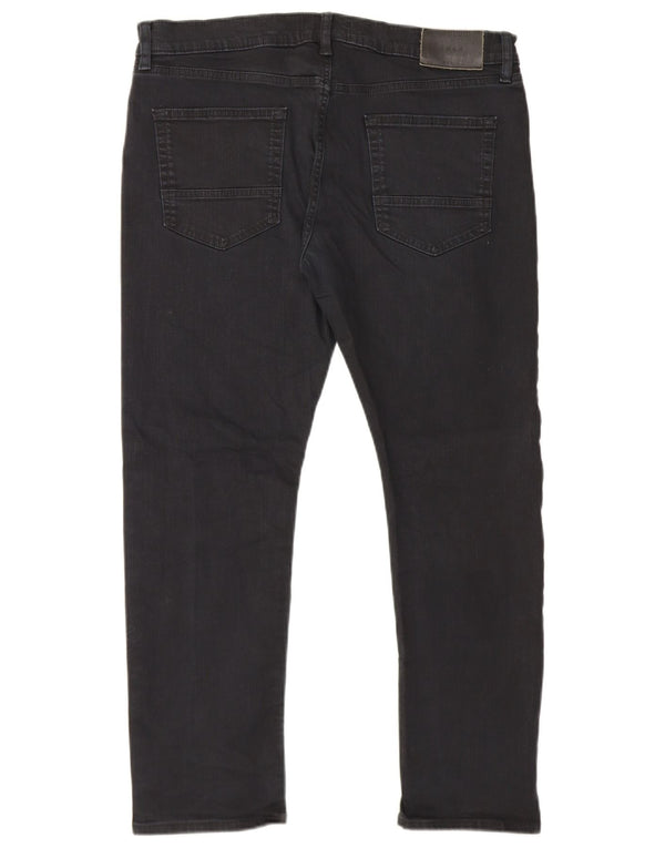 Blugi slim pentru bărbați Marks & Spencer W36 L29 bumbac negru