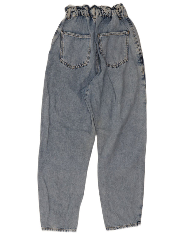 Blugi conici pentru femei cu talie înaltă Zara EU 34 2XS L24 L25 Bumbac albastru