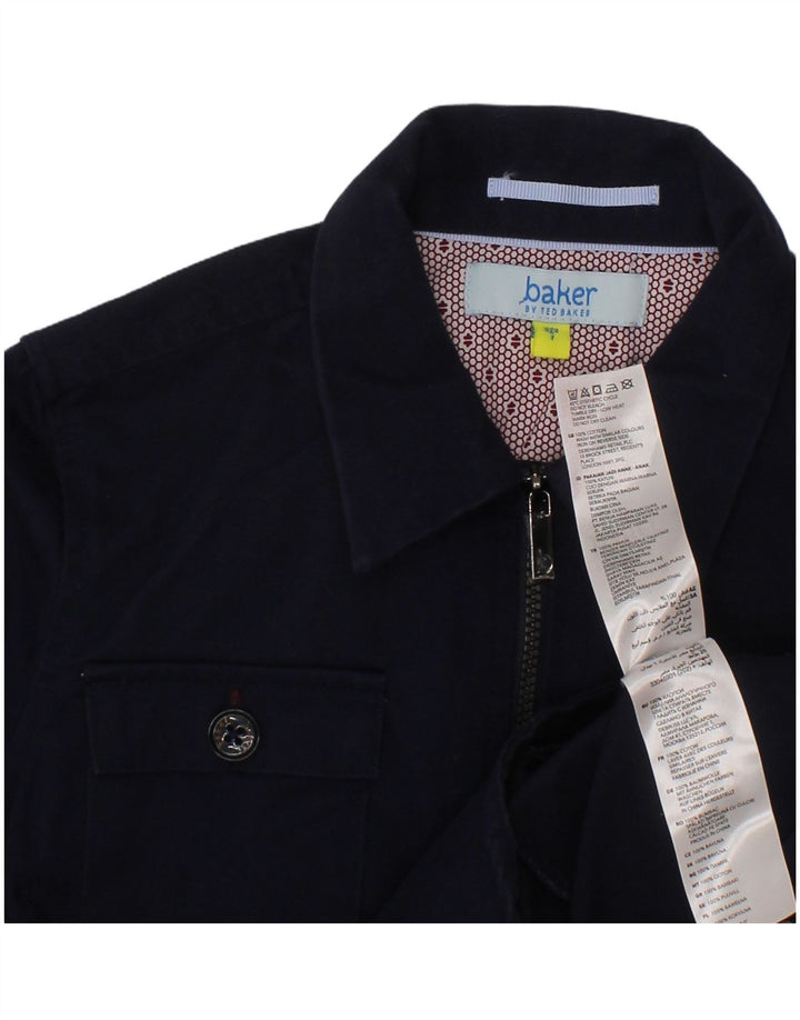 Cămașă de flanel TED BAKER pentru băieți 6-7 ani bumbac bleumarin