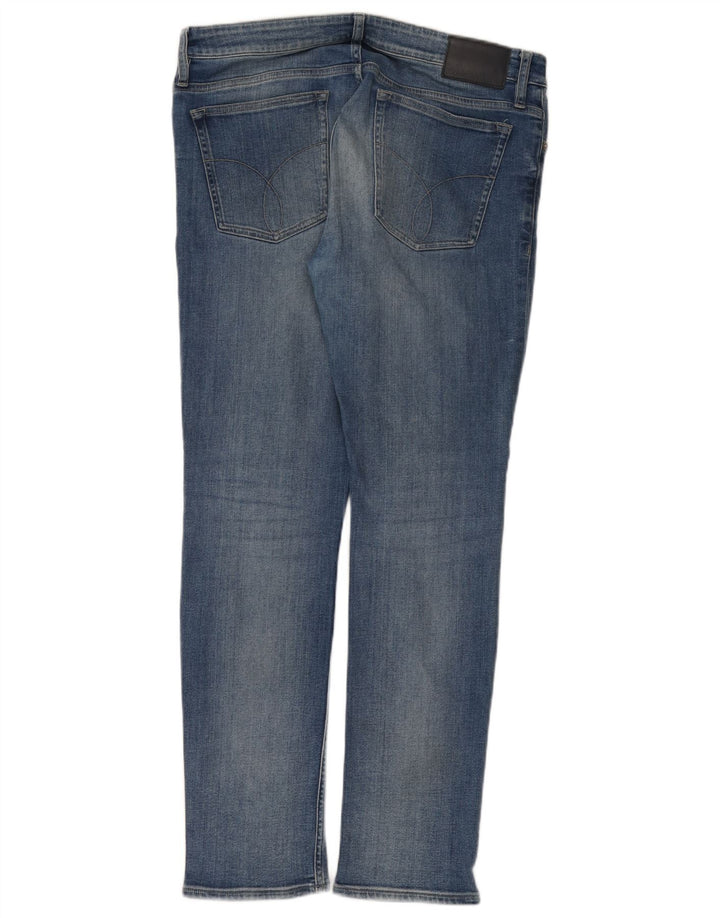 Blugi slim pentru bărbați Calvin Klein W34 L32 Bumbac albastru