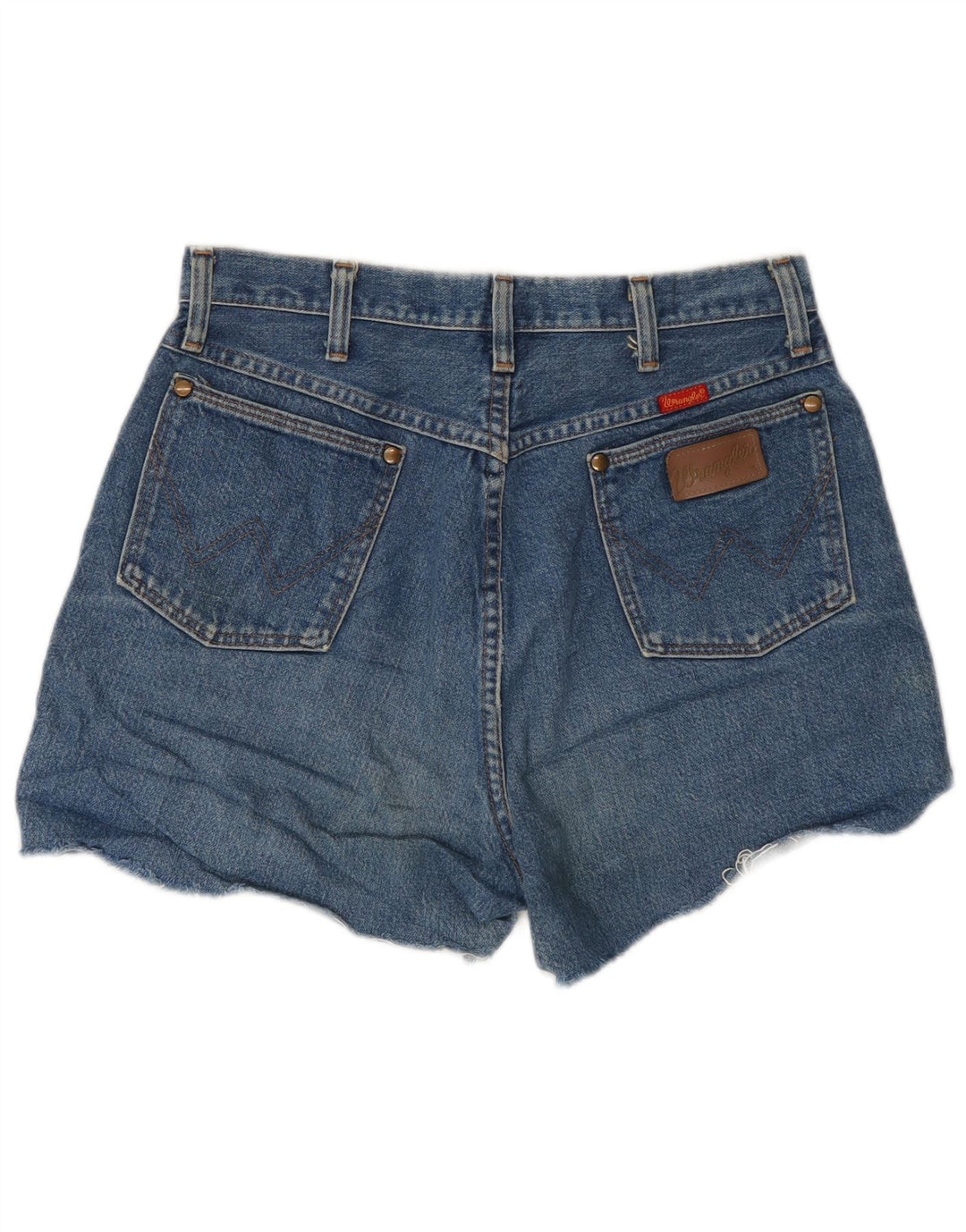 Pantaloni scurți din denim Wrangler pentru femei W30, bumbac albastru mediu