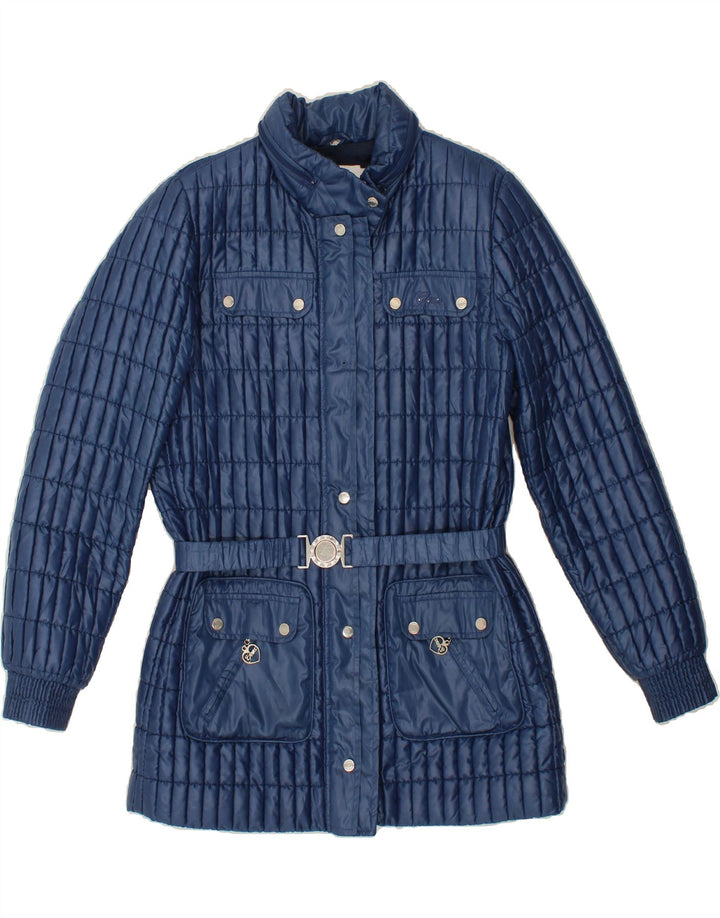 GEOX Girls Padded Coat 13-14 Years Navy Blue Polyester Vintage Geox and Second-Hand Geox from Messina Hembry 