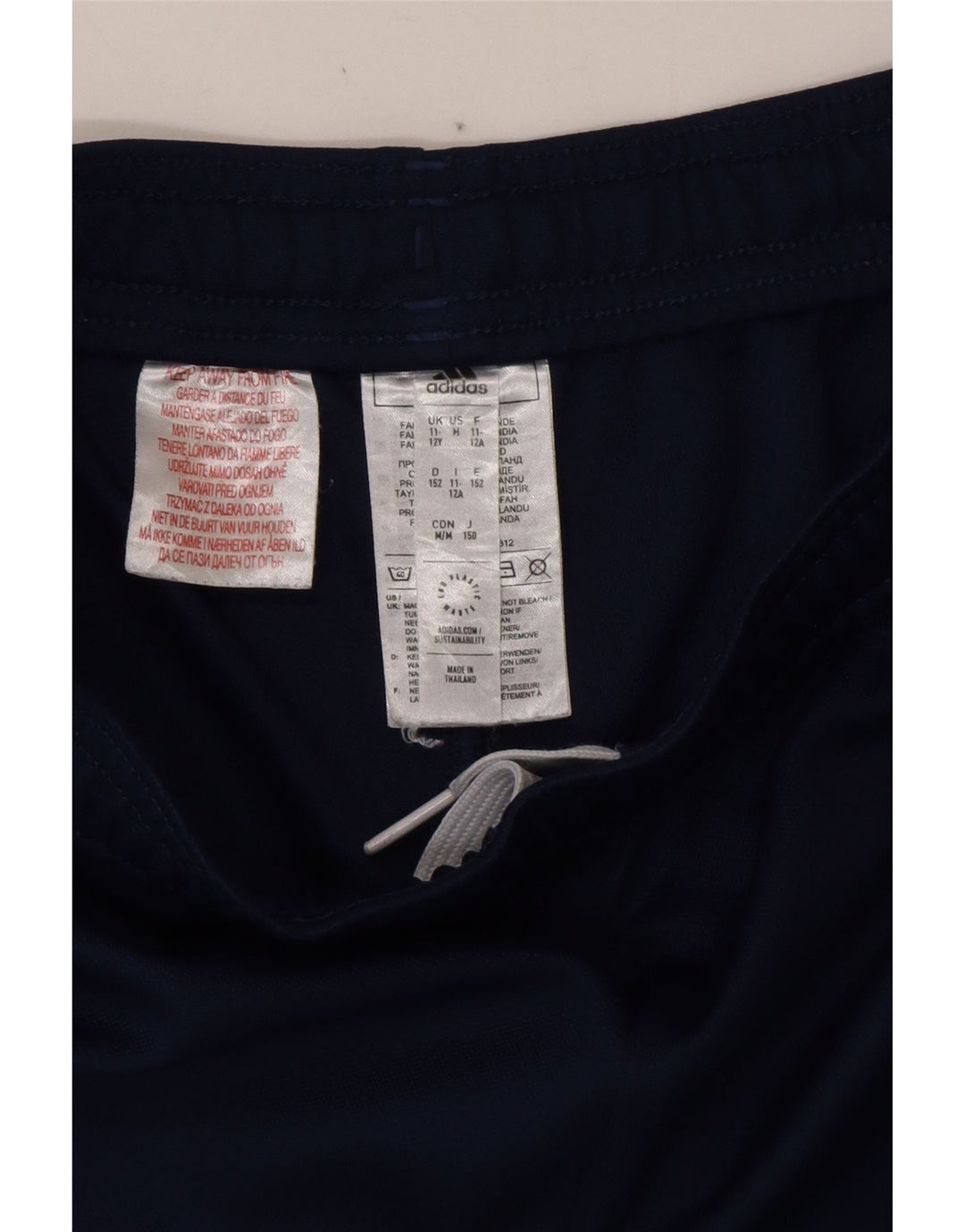 Pantaloni de trening ADIDAS Aeroready pentru baieti 11-12 ani poliester bleumarin