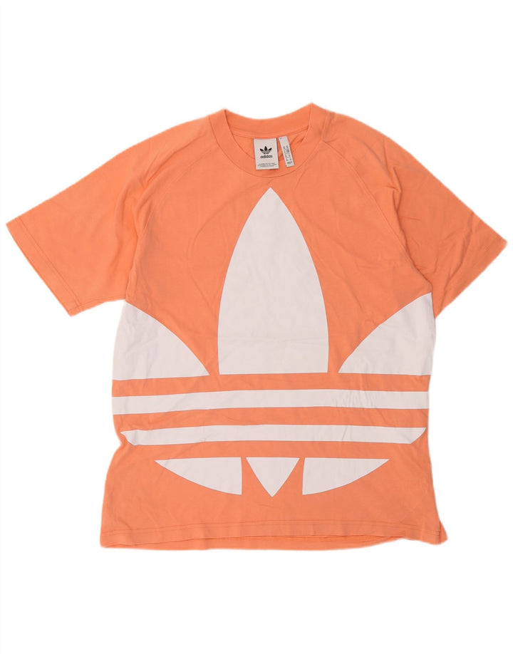 Tricou grafic pentru bărbați Adidas Top din bumbac portocaliu mediu