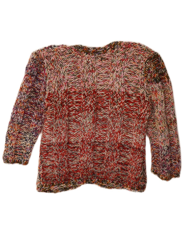 Pulover Cardigan Vintage pentru femei cu mâneci 3/4 UK 12 Medium Multicolor