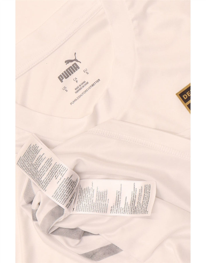 Tricou grafic Puma Deutshland pentru bărbați Top mic, alb, din poliester