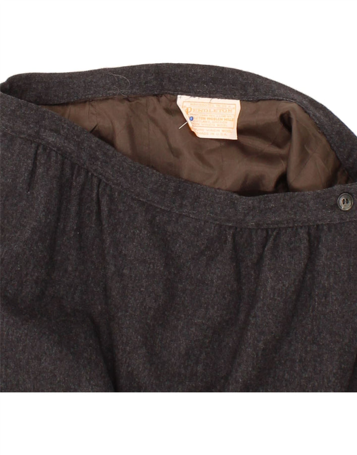 PENDLETON Womens Midi Skirt W30 Medium  Grey Virgin Wool Vintage Pendleton and Second-Hand Pendleton from Messina Hembry 