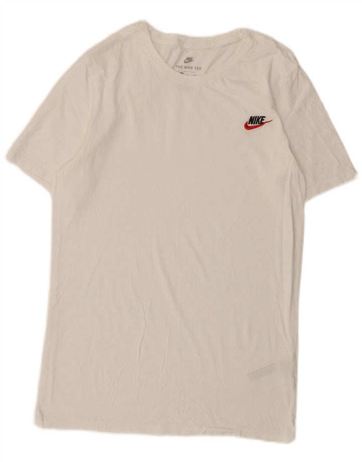 Tricou cu croi atletic Nike pentru bărbați Top mic, alb, bumbac
