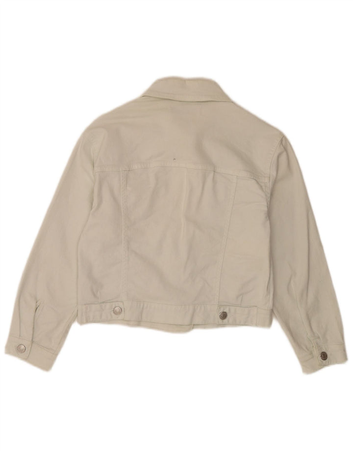 Jachetă de blugi pentru femei Zara UK 6 XS Bumbac alb