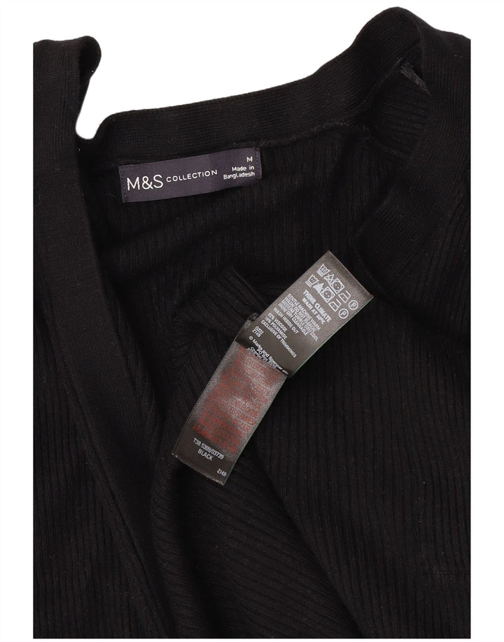 Pulover cardigan deschis supradimensionat pentru femei Marks & Spencer UK 14 Medium Negru