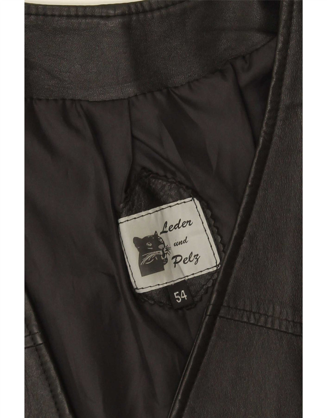Vestă din piele vintage pentru femei IT 54 3XL Negru