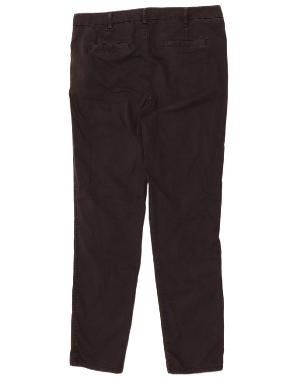 Pantaloni chino subțiri pentru femei Benetton UK 12 Medium W32 L29 Bumbac negru