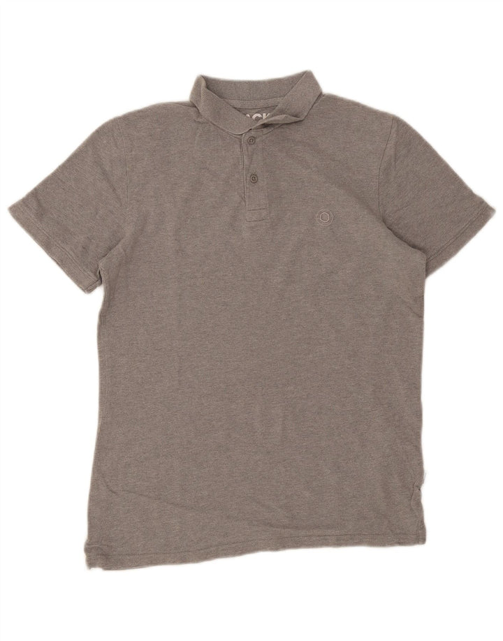Tricou polo Jack & Jones pentru bărbați, bumbac gri mic