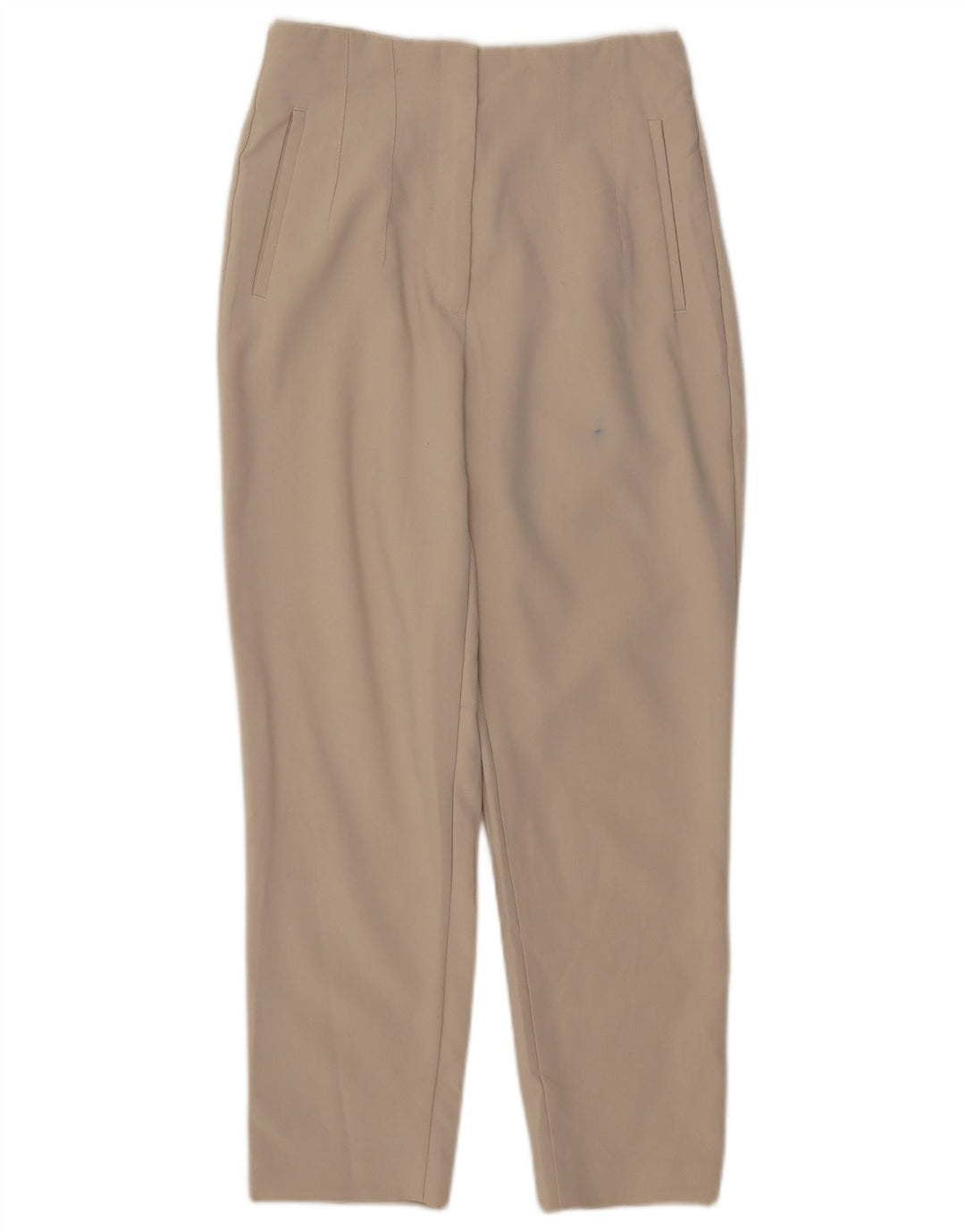Pantaloni casual conici pentru femei Zara Mediu L28 L26 Poliester bej