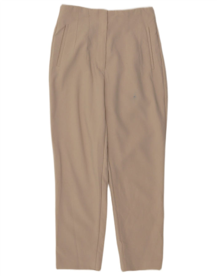 Pantaloni casual conici pentru femei Zara Mediu L28 L26 Poliester bej