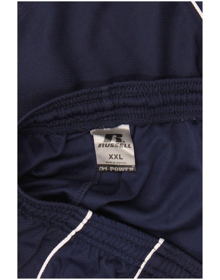 Pantaloni scurți sport pentru bărbați Russell Athletic 2XL, poliester bleumarin