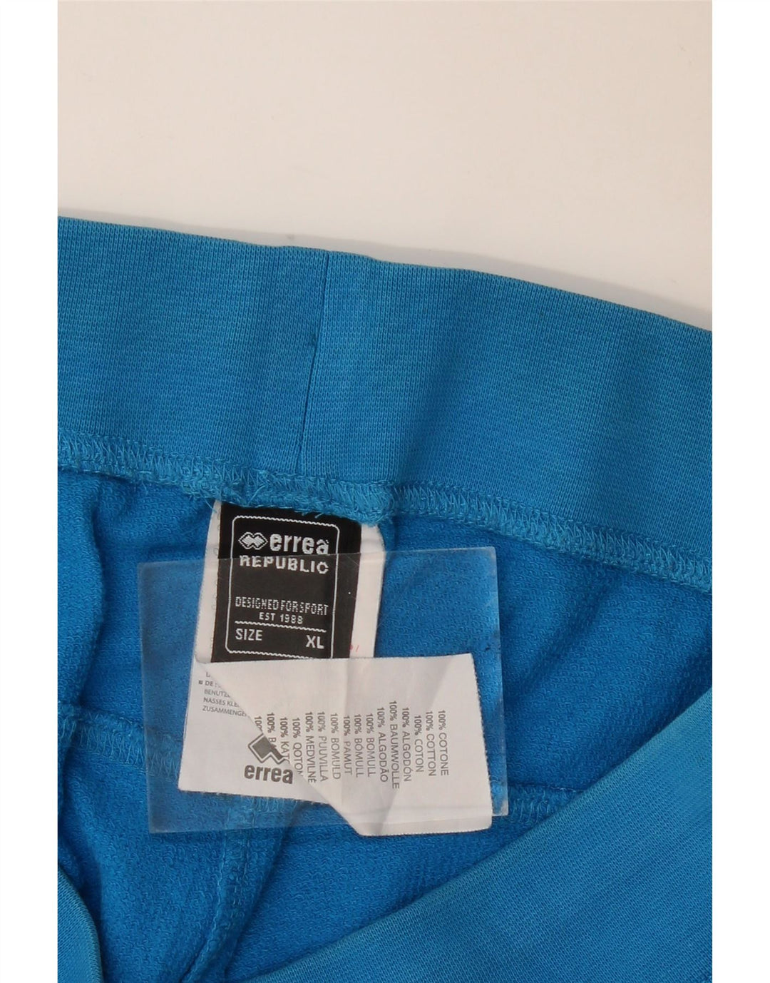 Pantaloni scurți sport grafic Errea pentru bărbați, XL, bumbac, albastru