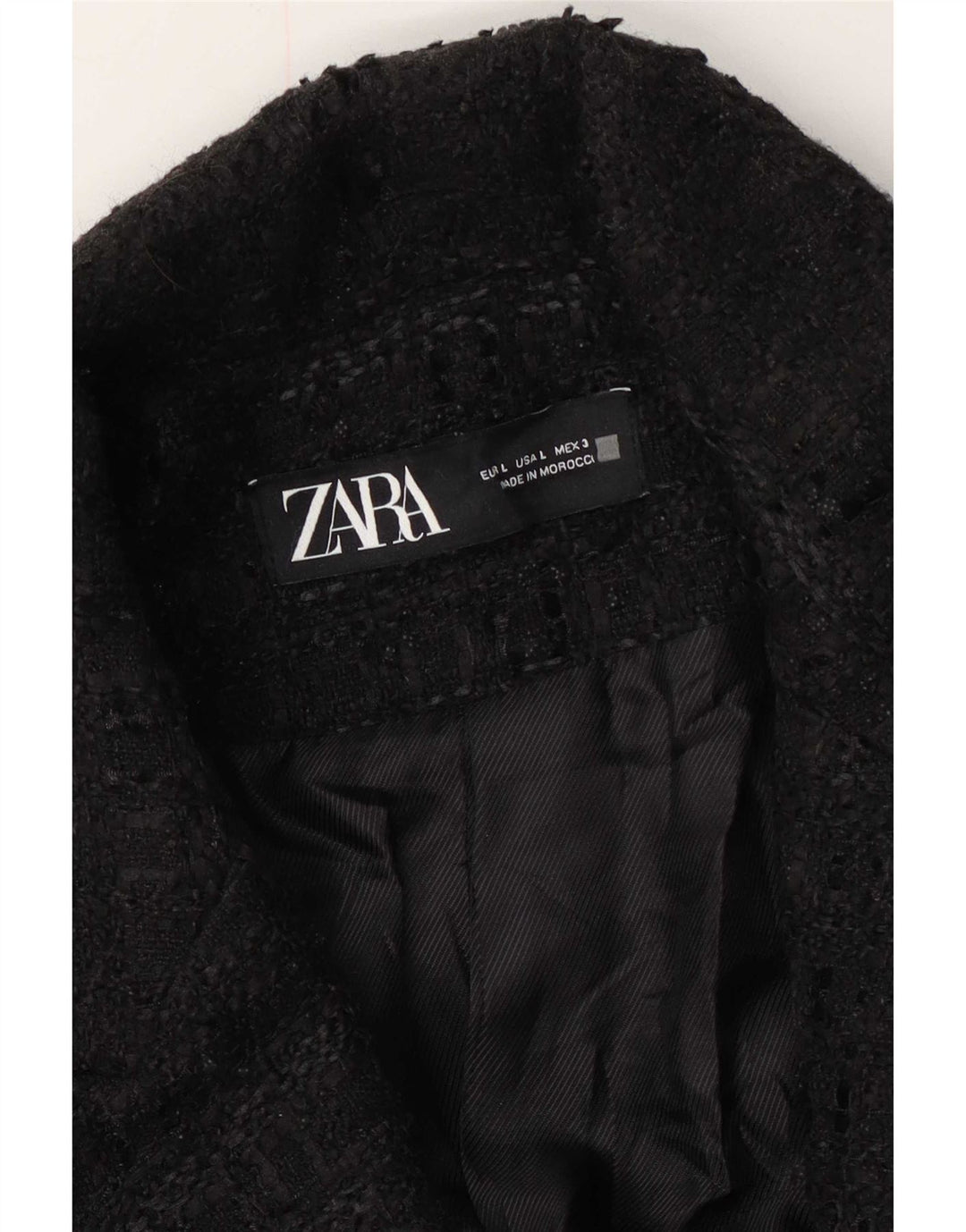 Pardesiu pentru femei Zara UK 16, mare, negru, pete