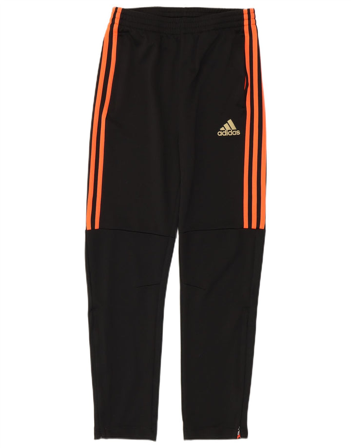 Pantaloni de trening ADIDAS Climalite pentru baieti 13-14 ani poliester negru mare